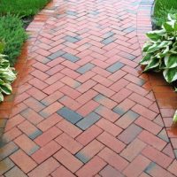 red brick sidewalk Paver Sealing in Naples